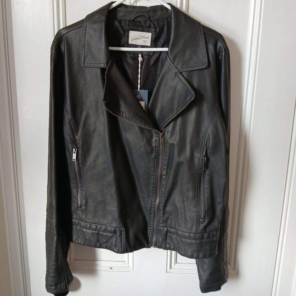 Universal Thread moto jacket new with tags. XXL (16/18) faux leather looks real!